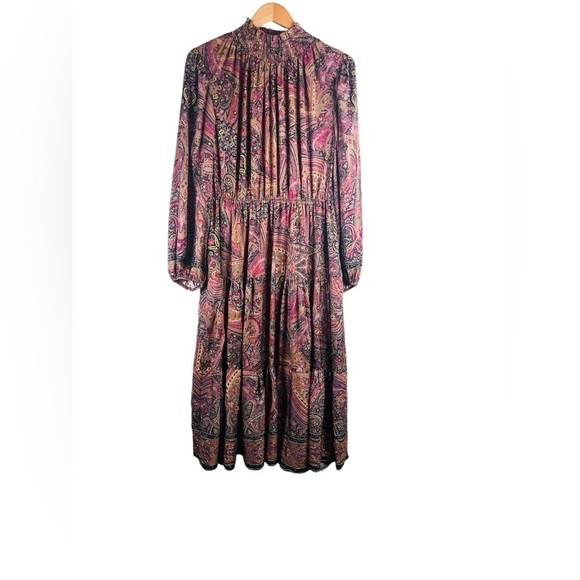 Kobi Halperin Lena Tiered Paisley-Print Midi Dress Size XL - Picture 3 of 6